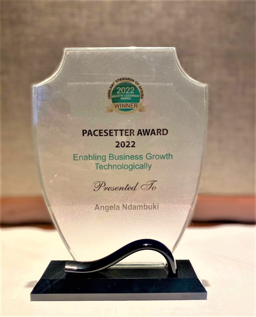 Angela Ndambuki wins Pacesetters Awards in Enabling Technological Business Growth