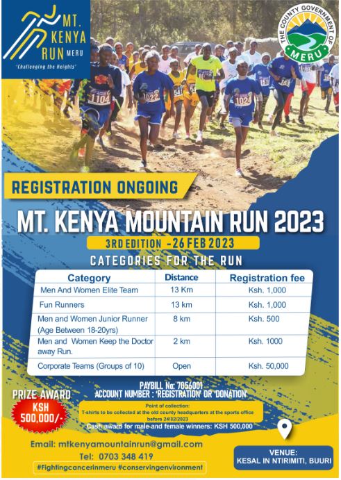 Meru County set to Host Third Edition of Mt. Kenya Mountain Run