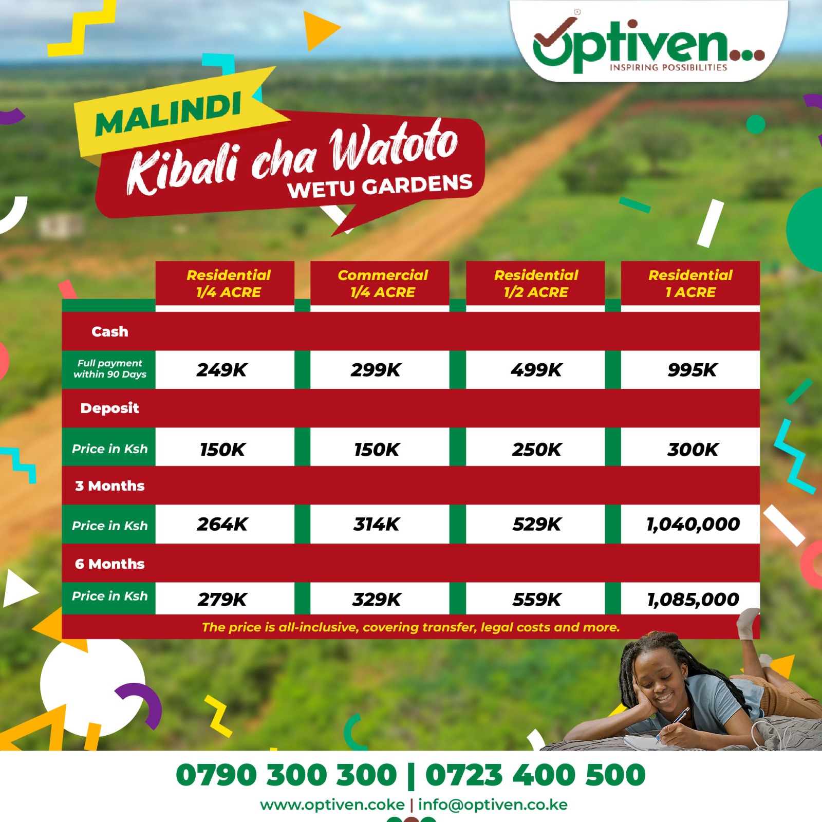 Optiven's Kibali Cha WATOTO Wetu Gardens Offers More Than Real Estate