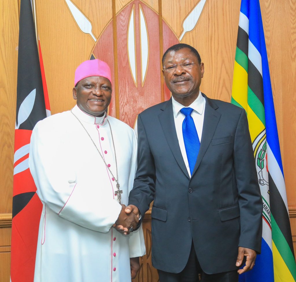 Speaker Wetang’ula Meets Bishop Kariuki Njiru for Talks on National and Religious Issues
